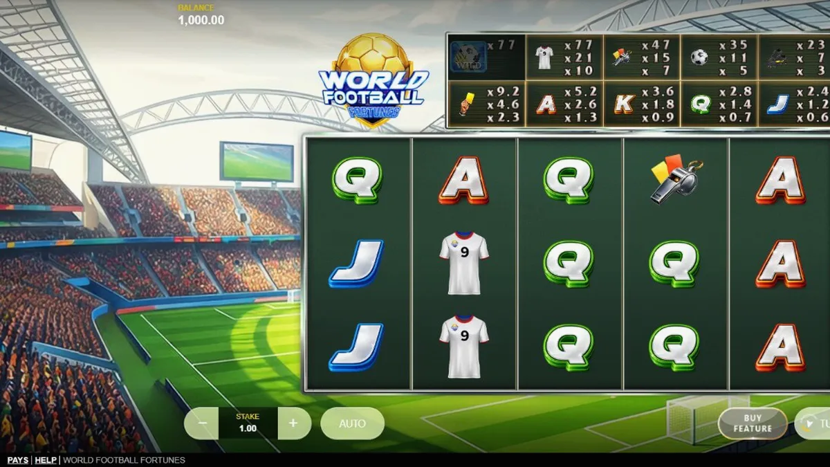 World Football Fortunes slot stadium background